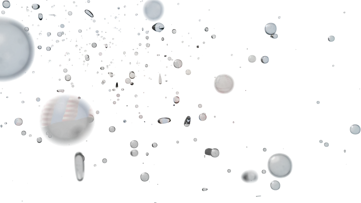 Transparent Water Droplets Splash
