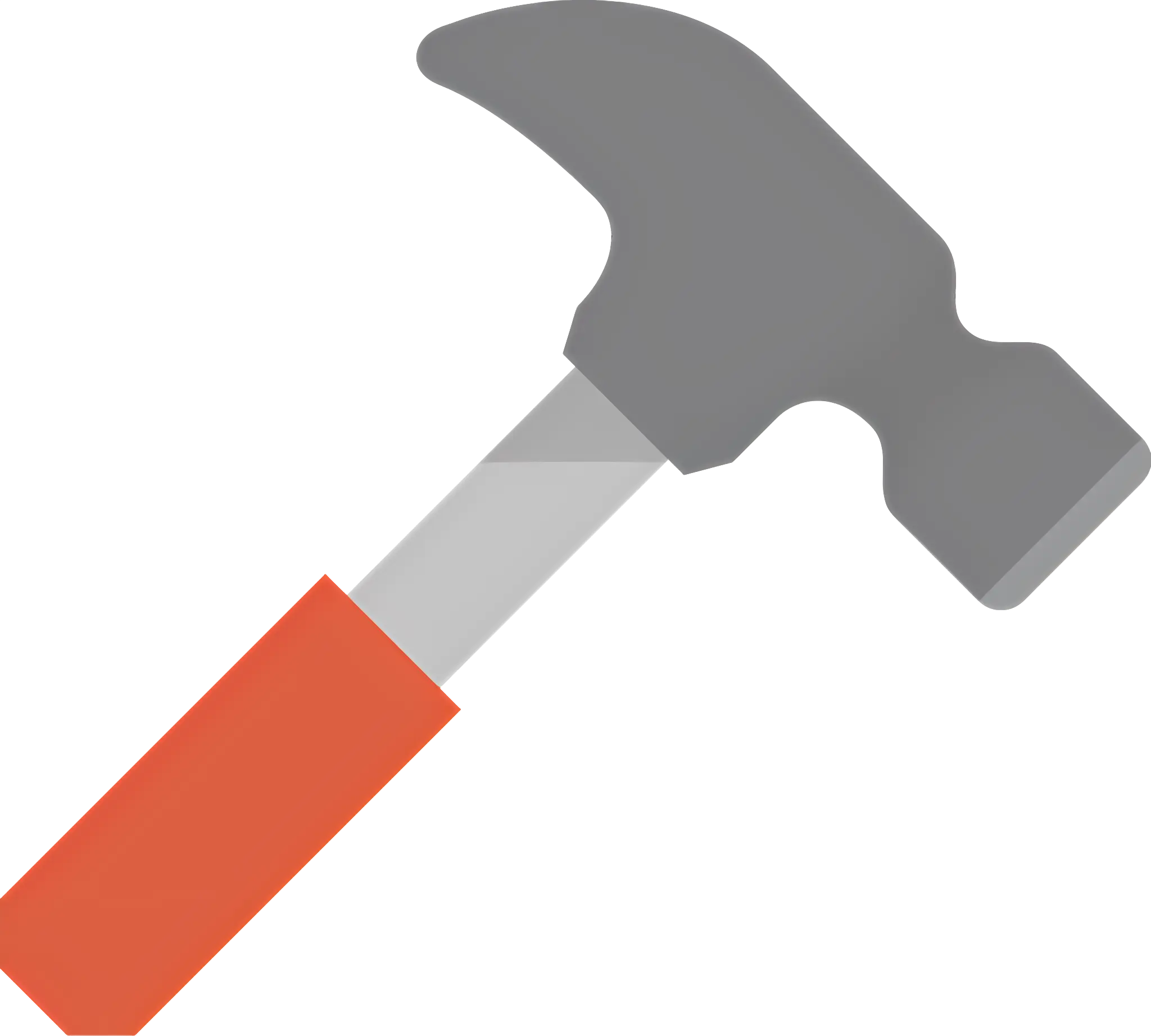 Hammer with Red Handle for Carpentry