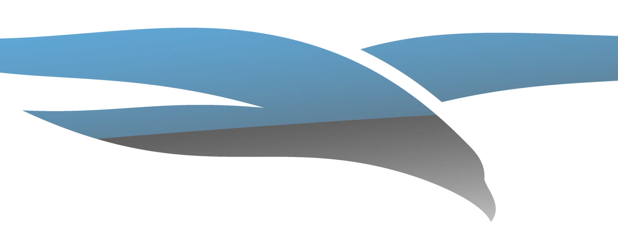 Blue Abstract Bird with Wings for Freedom Representation