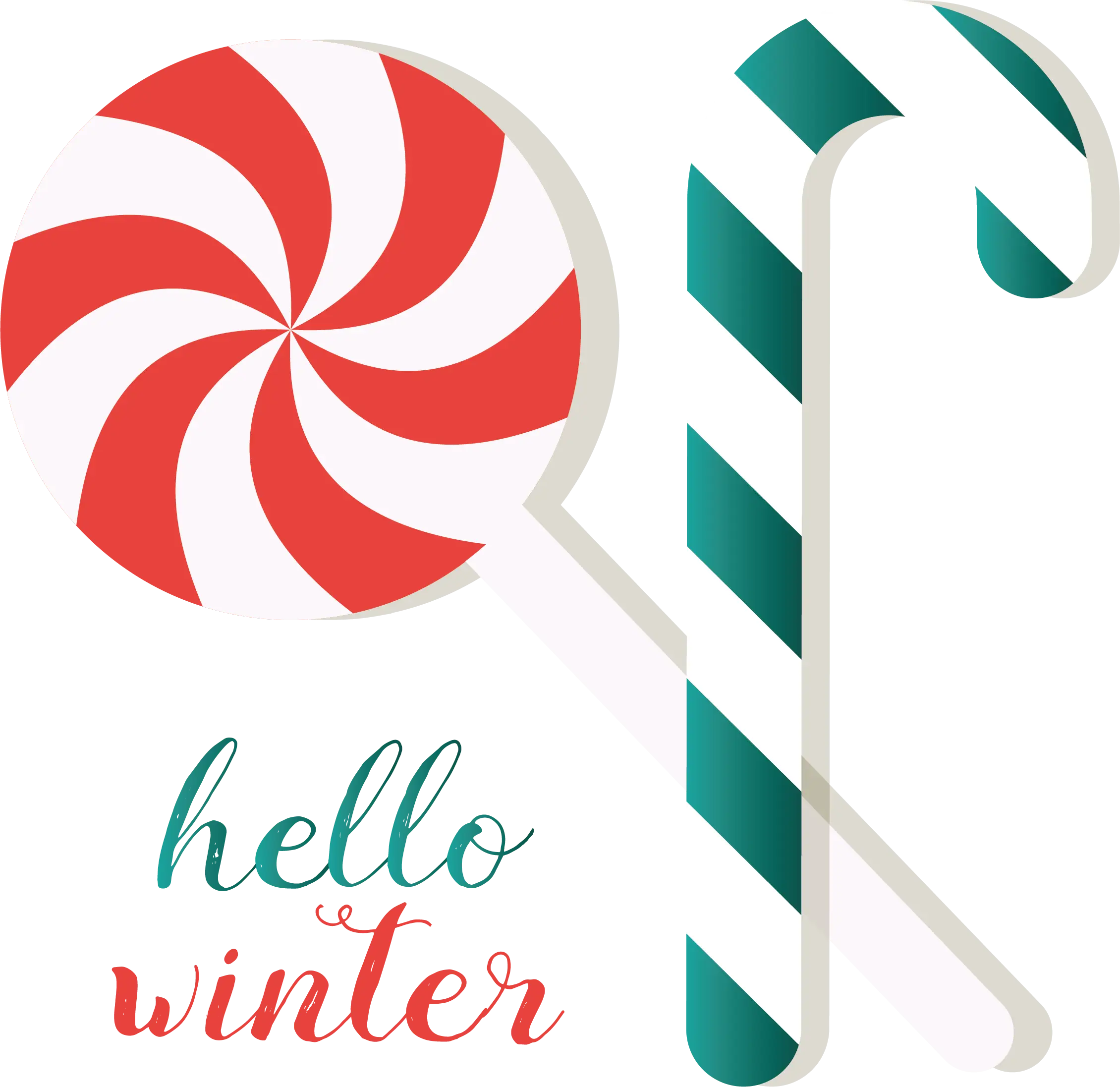 Hello Winter with Peppermint and Candy Cane