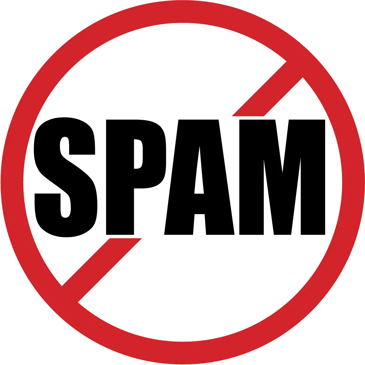 No Spam Prohibition Sign