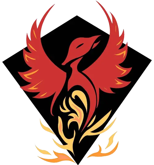 Phoenix Emblem with Fire and Wings