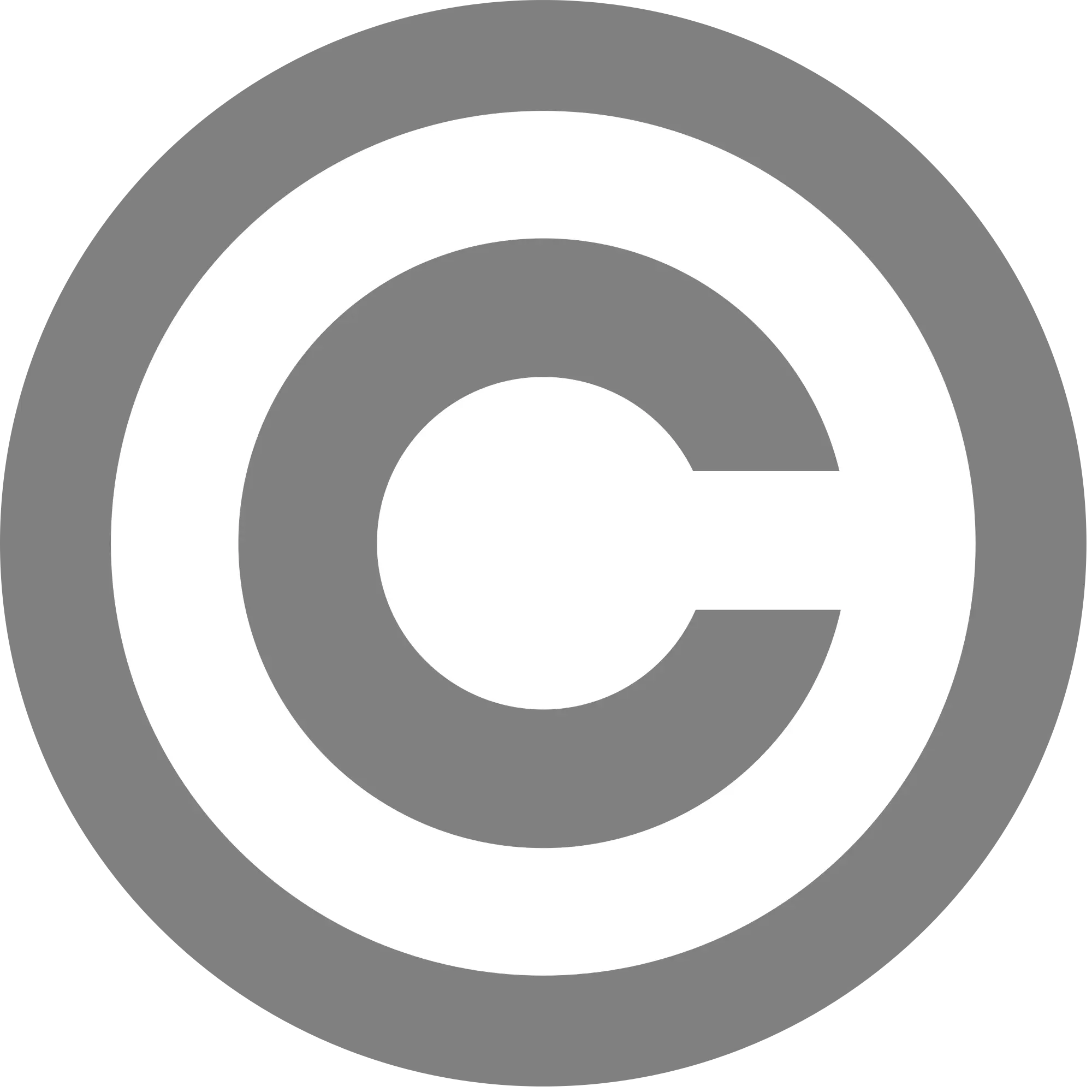 Copyright Symbol in Gray Design