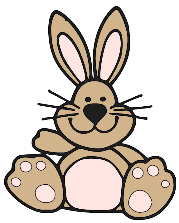 Cute Cartoon Brown Rabbit Illustration