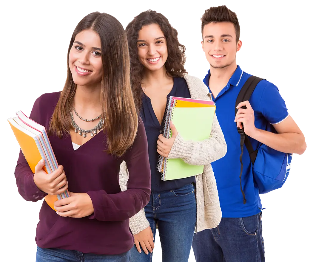 Group of Students with Books and Backpacks