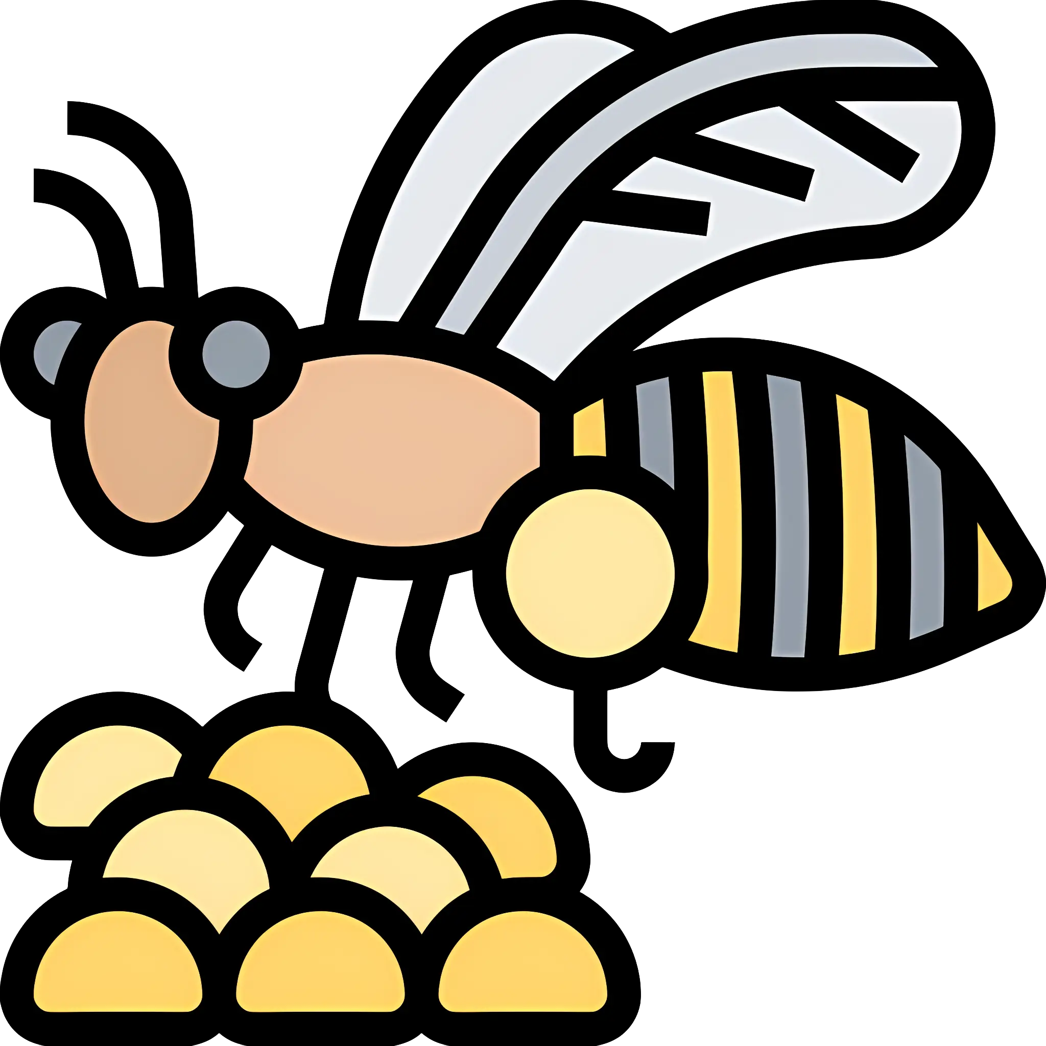 Bee with Honeycomb