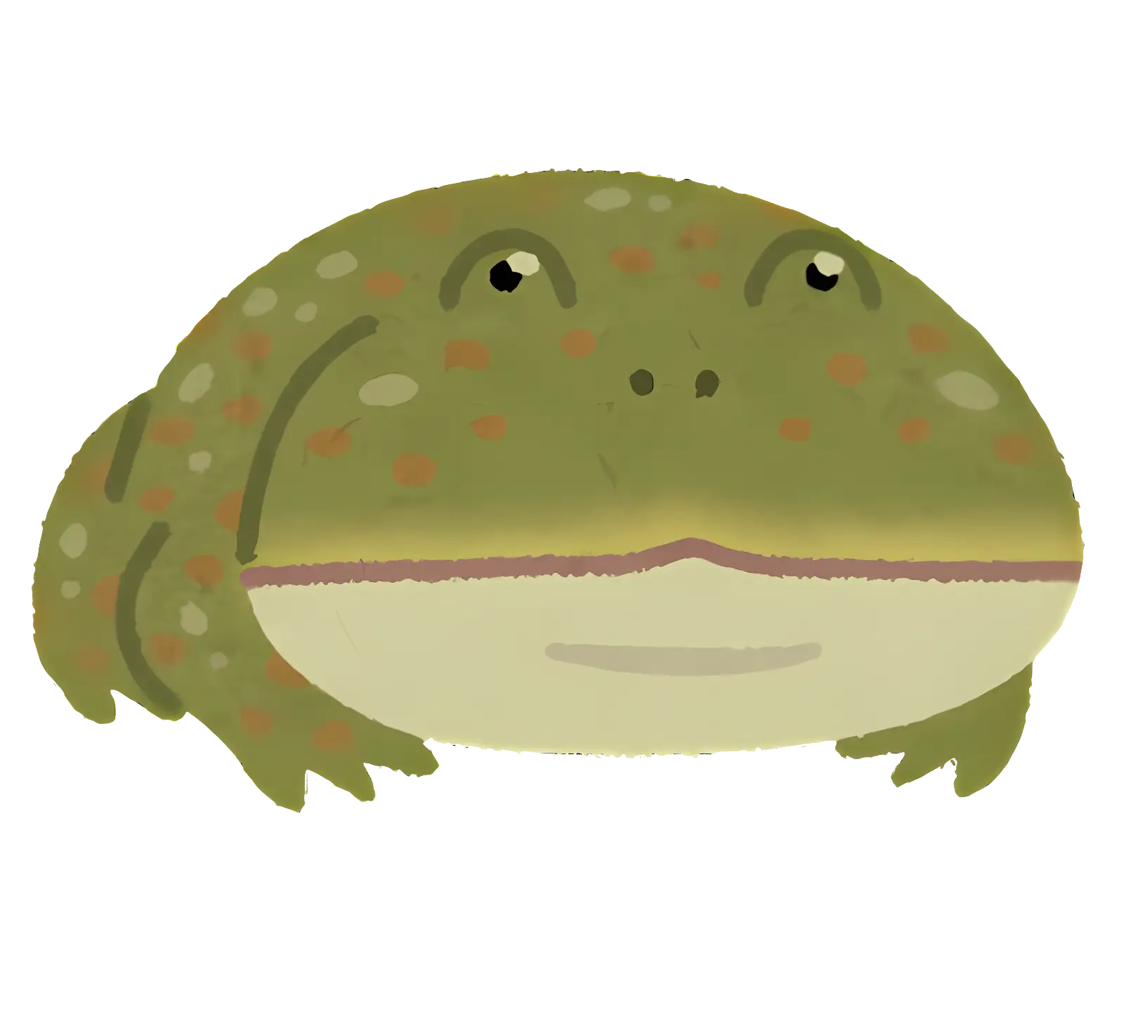 Cute Green Frog Illustration