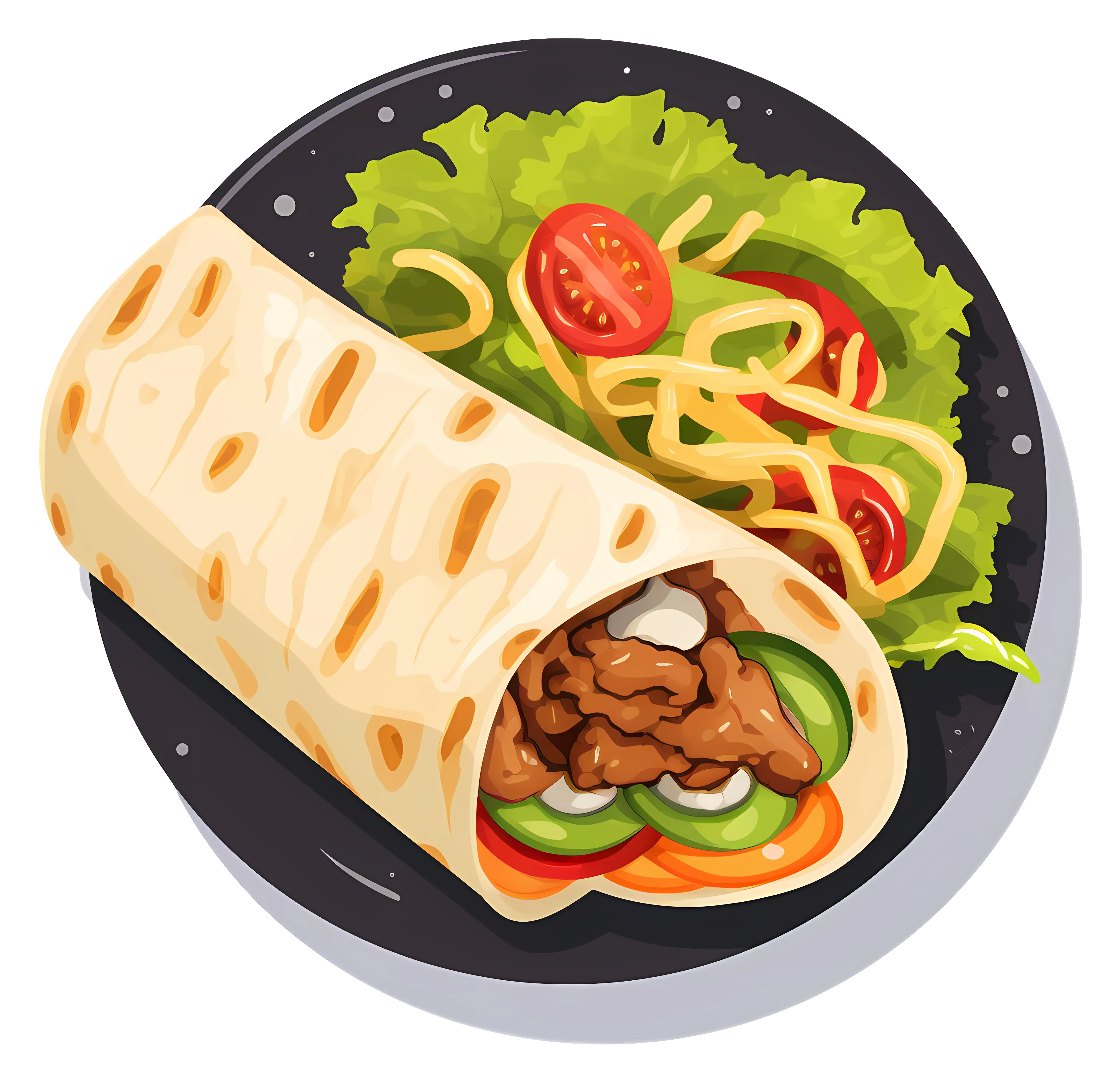Delicious Wrap with Salad
