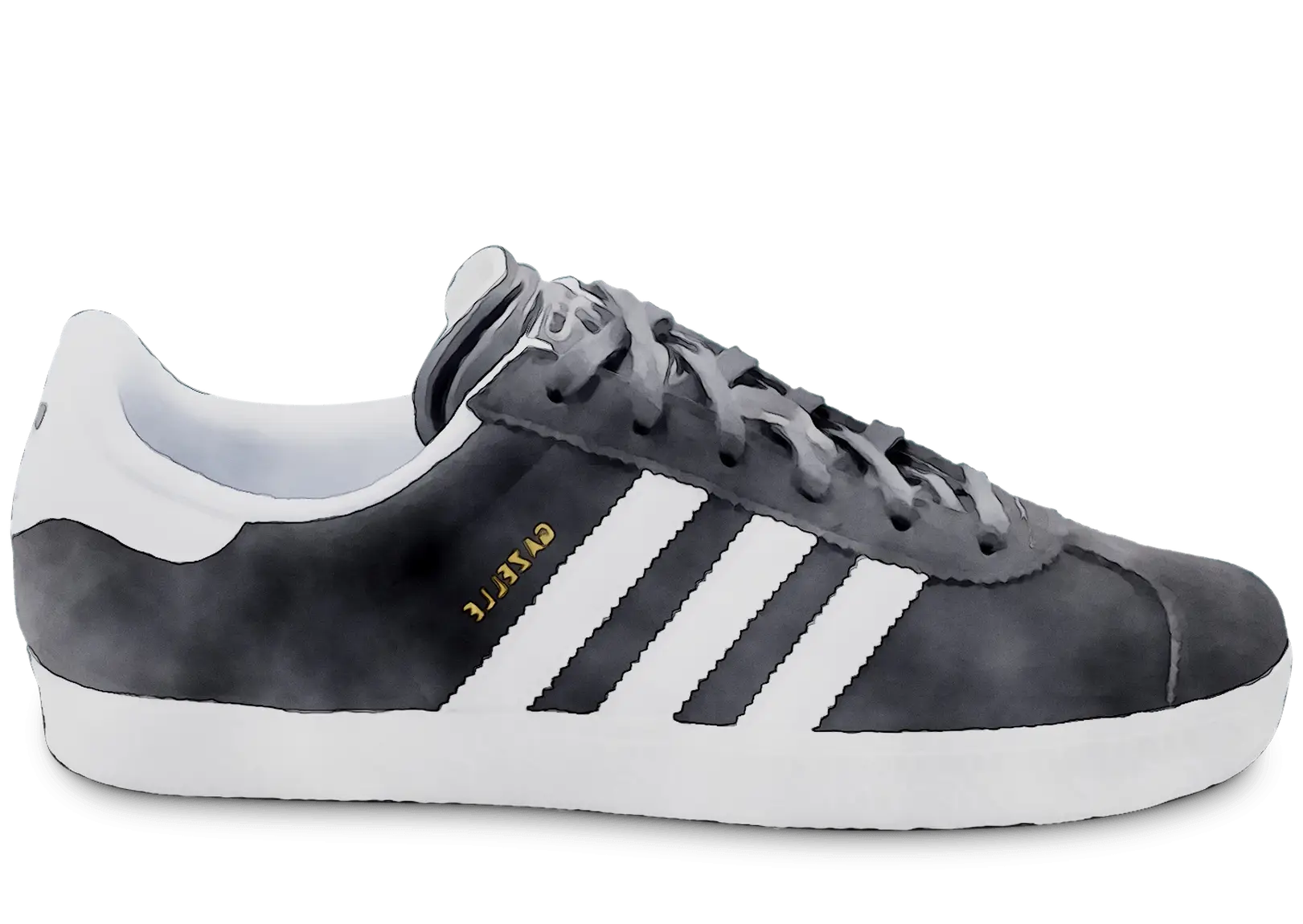 Black and White Adidas Gazelle Sneaker