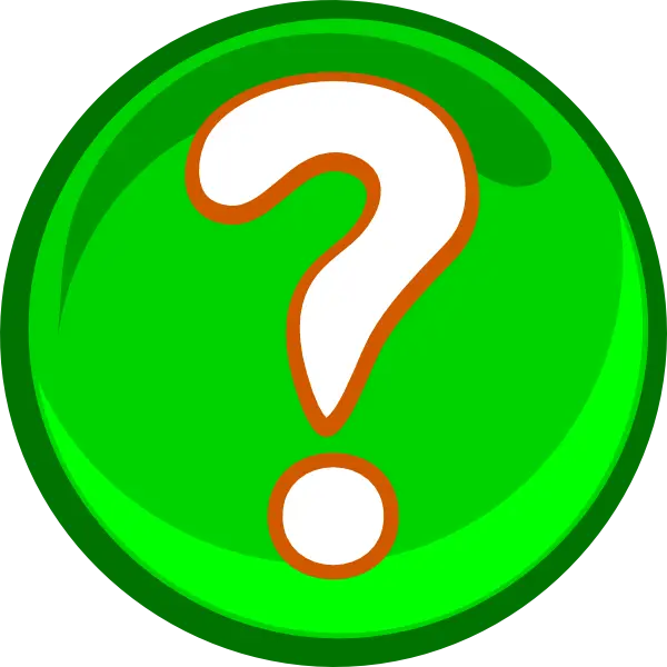 Green Question Mark Icon Button