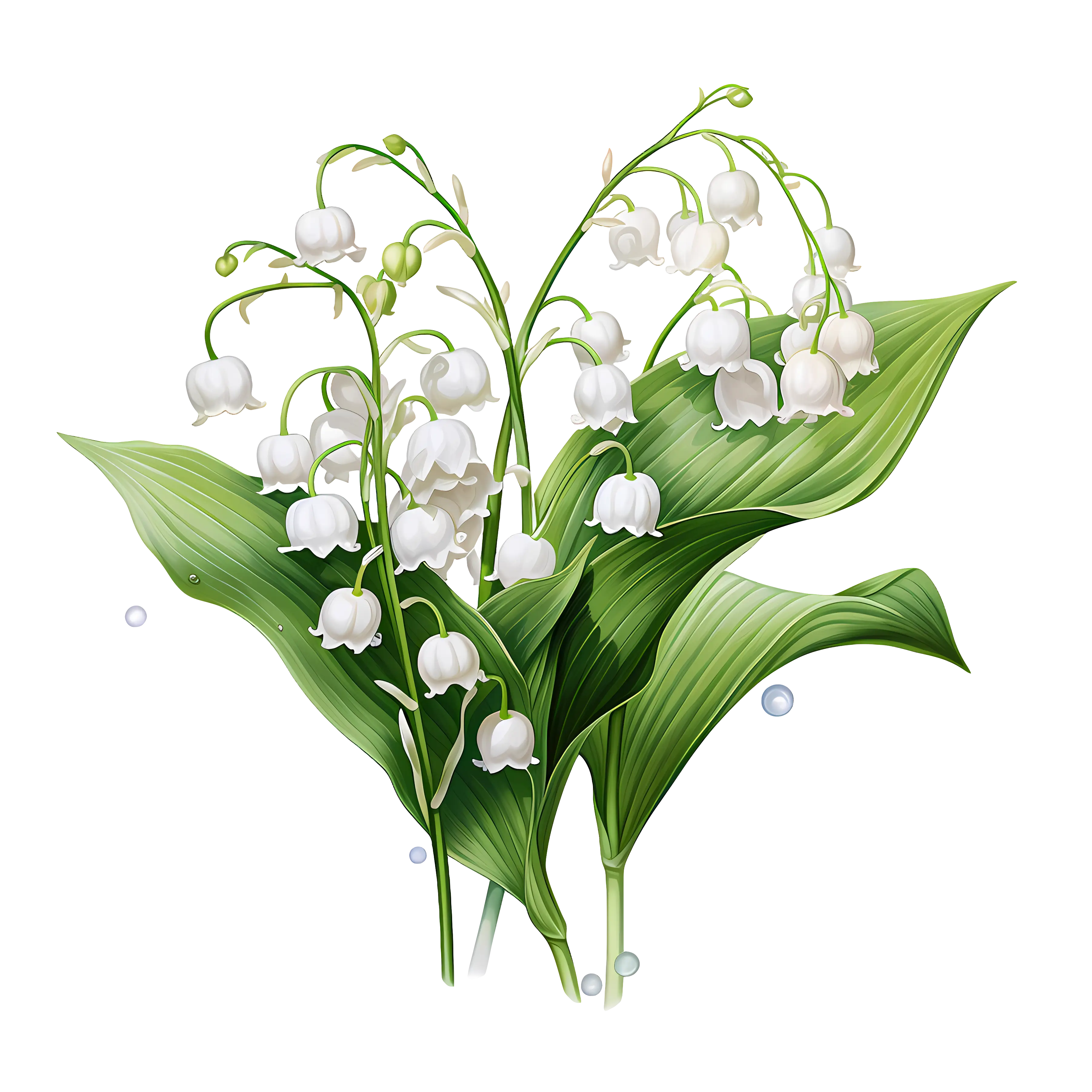 Beautiful Lily of the Valley Illustration