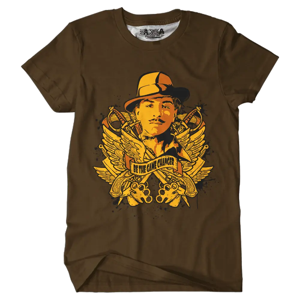 Brown T-shirt with Graphic Design