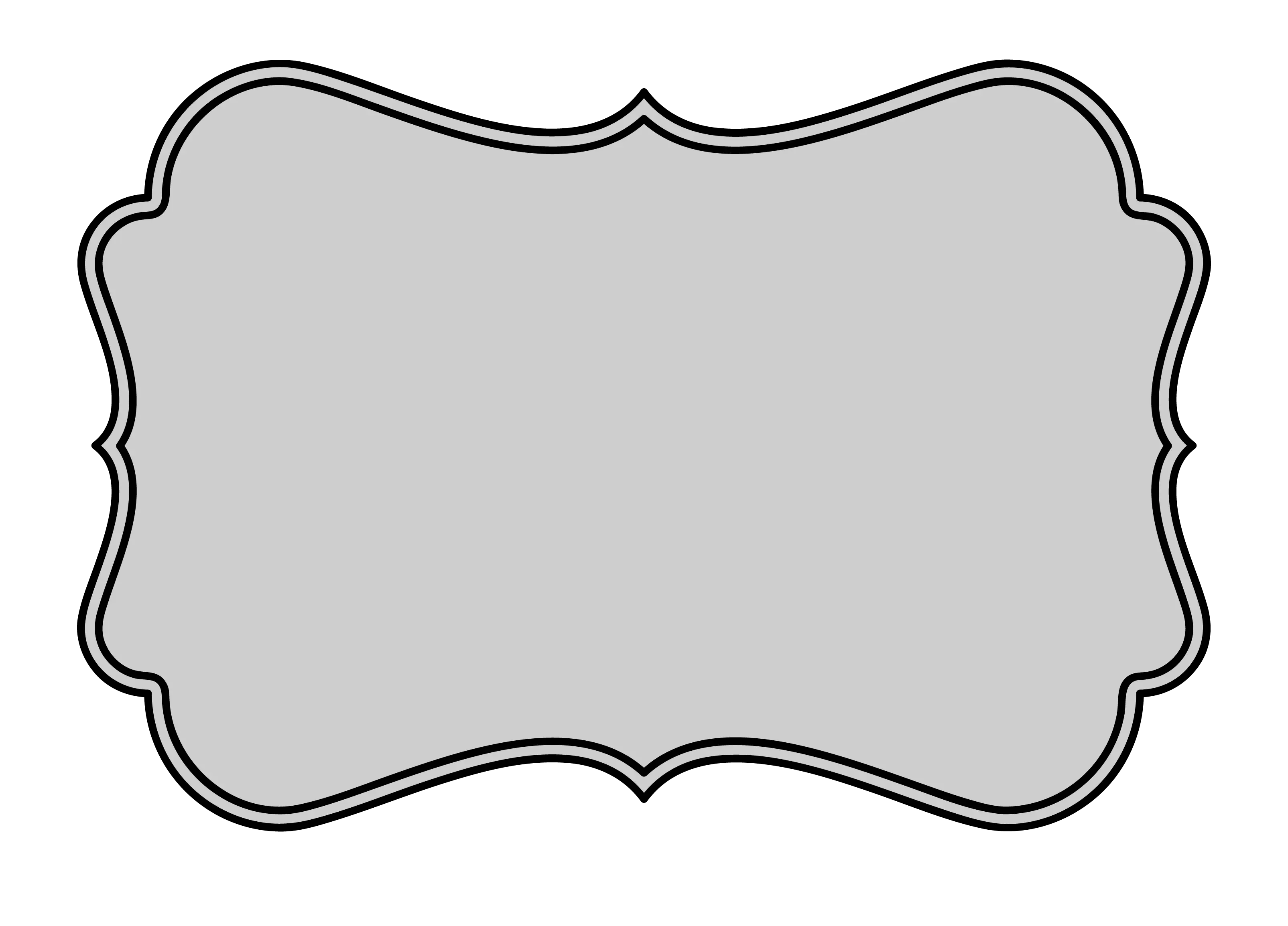 Elegant Decorative Label Frame