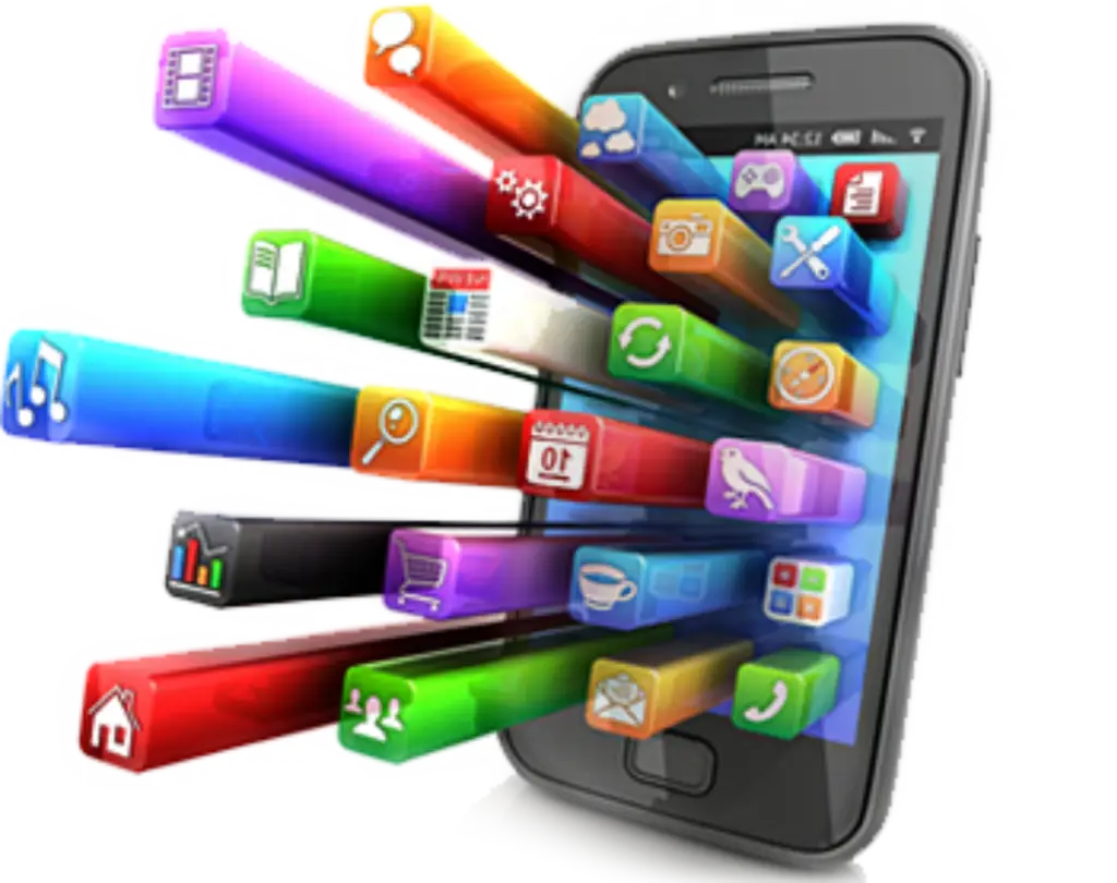 Smartphone with Colorful Apps