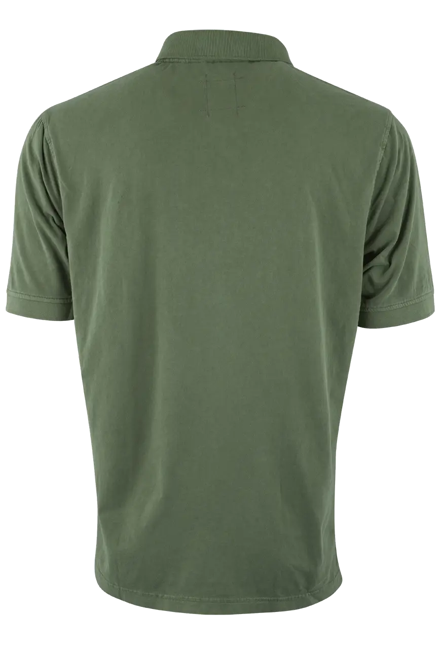 Green Polo Shirt Back View