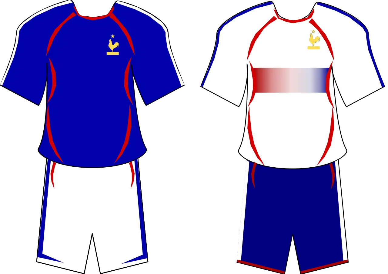 Blue and White Sports Uniforms