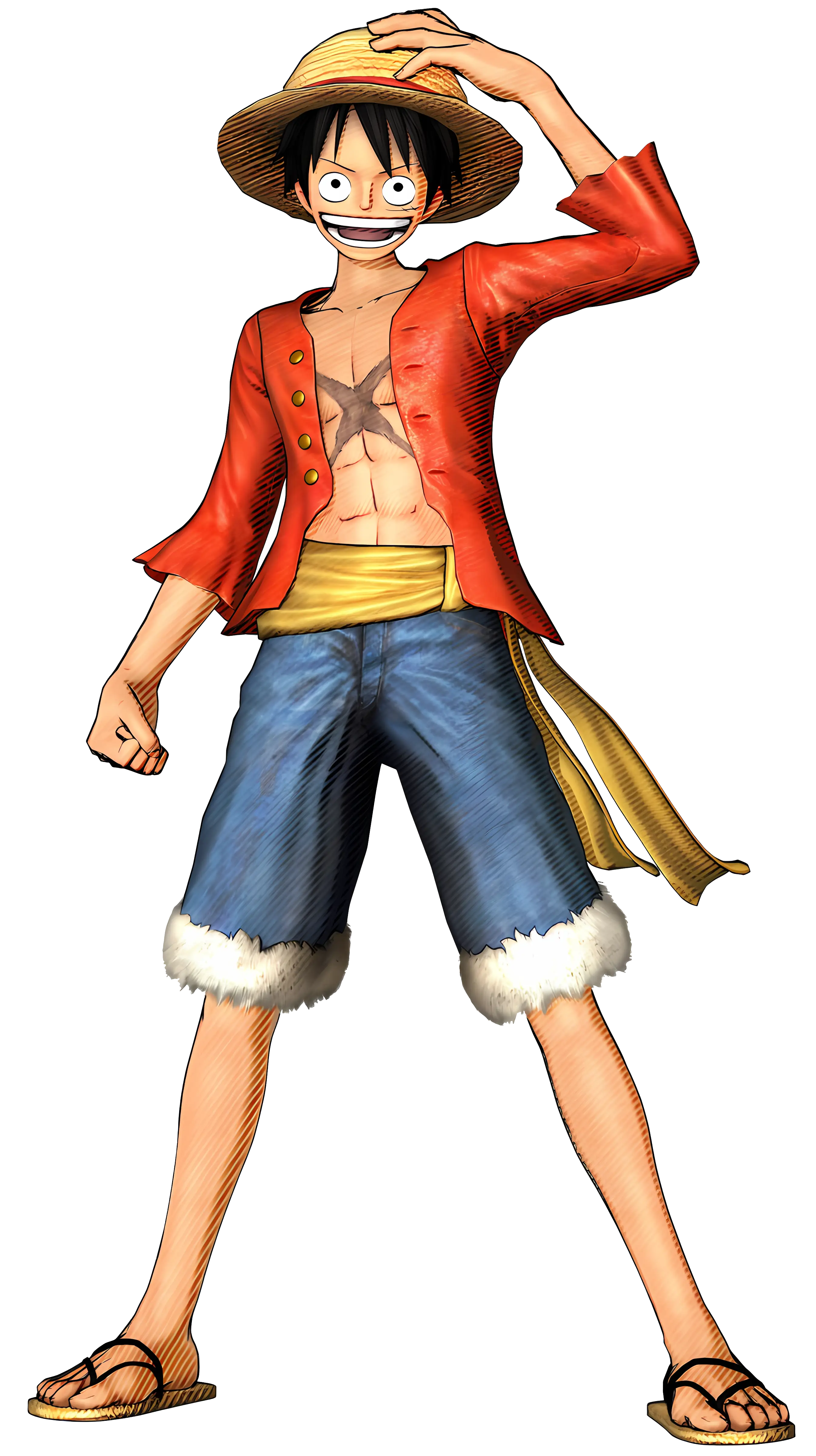 Anime Cartoon Character with Straw Hat