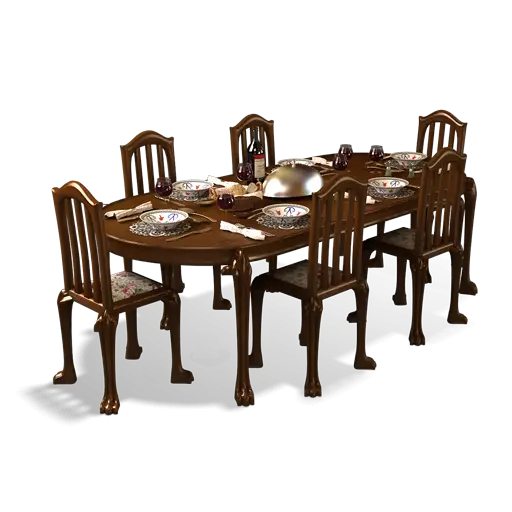 Wooden Dining Table Set with Chairs
