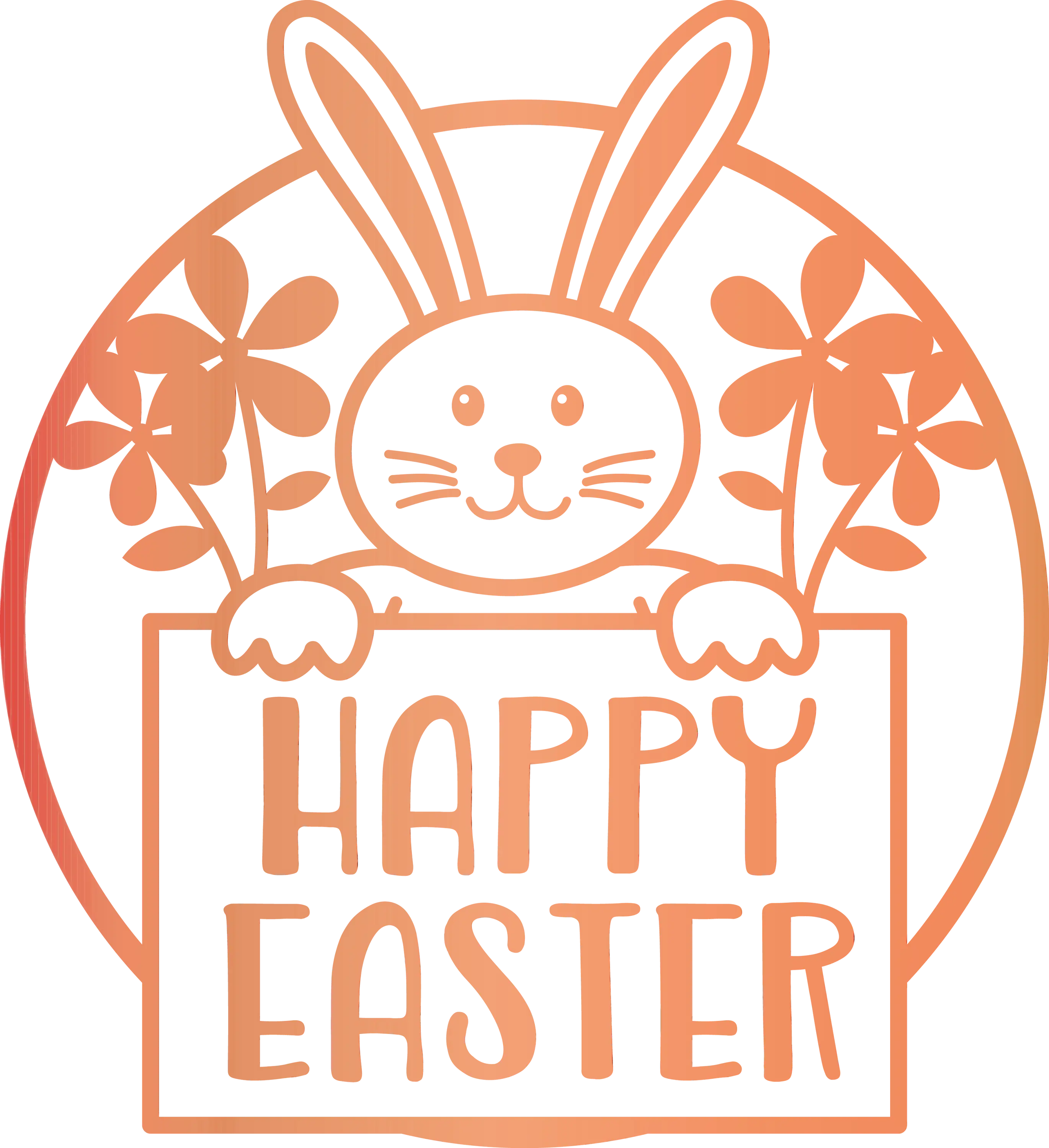 Happy Easter Bunny Illustration with a Festive Theme