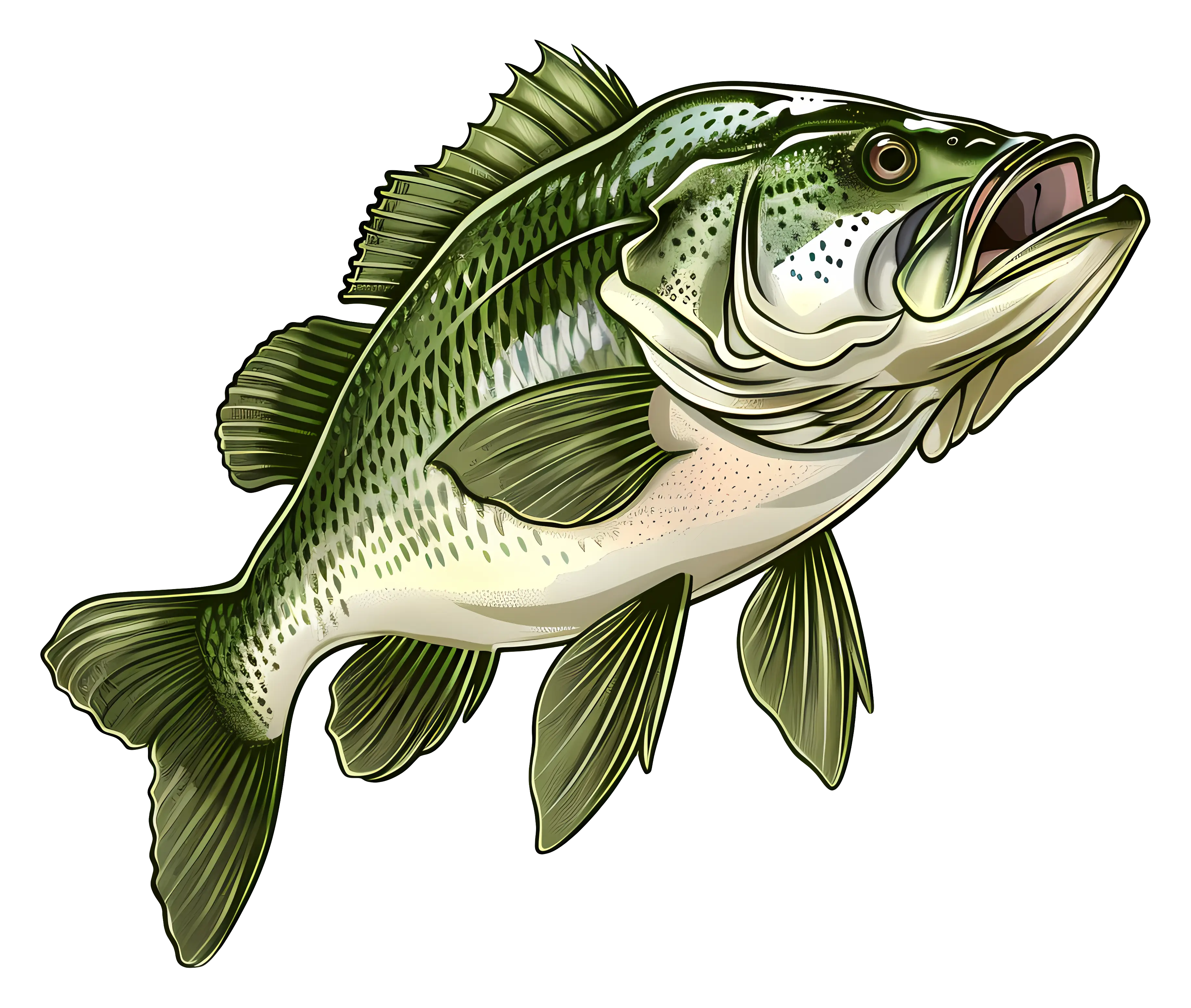 Largemouth Bass Fish Illustration