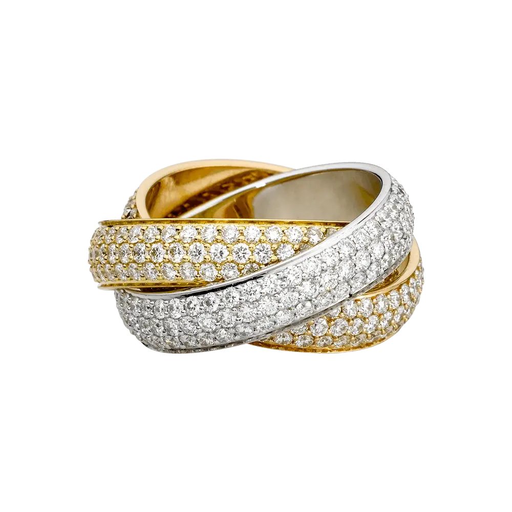 Luxury Gold and Diamond Ring with Sparkling Gems