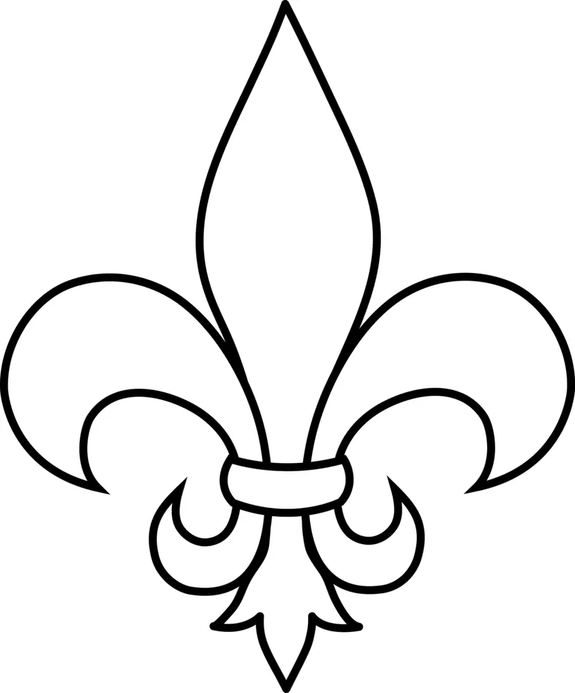Minimalist Fleur-de-lis Outline