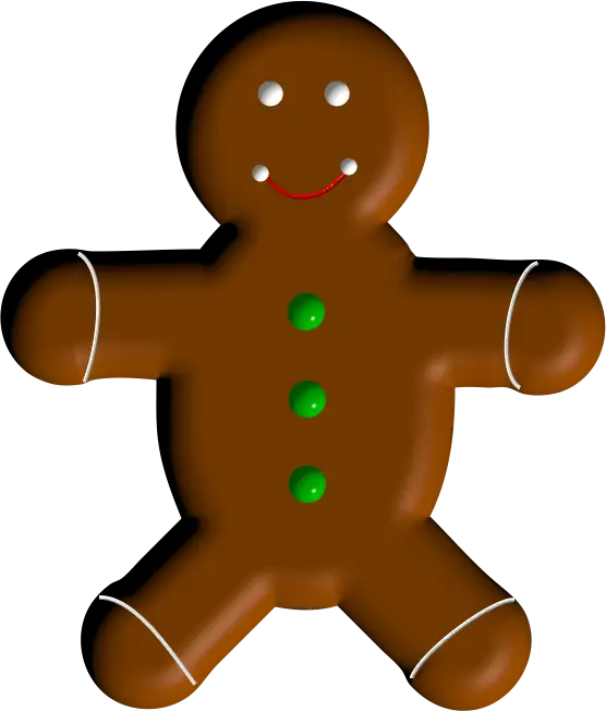 Smiling Gingerbread Man for Holiday Festivities