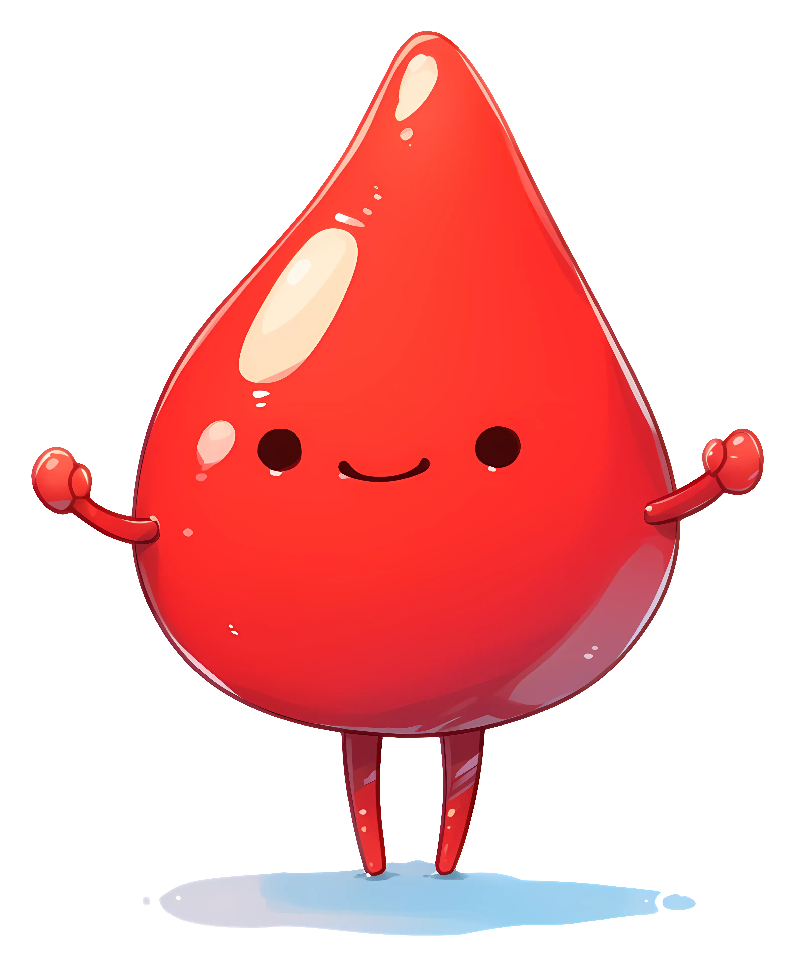 Cute Blood Drop Character