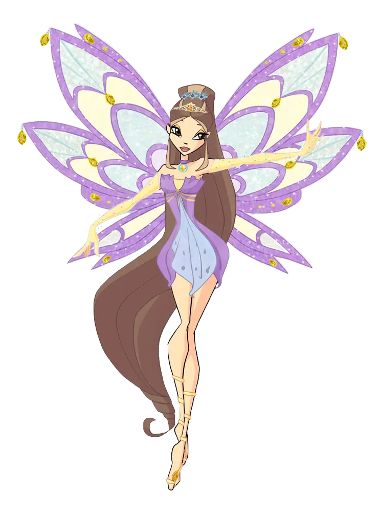 Beautiful Purple Fairy Cartoon