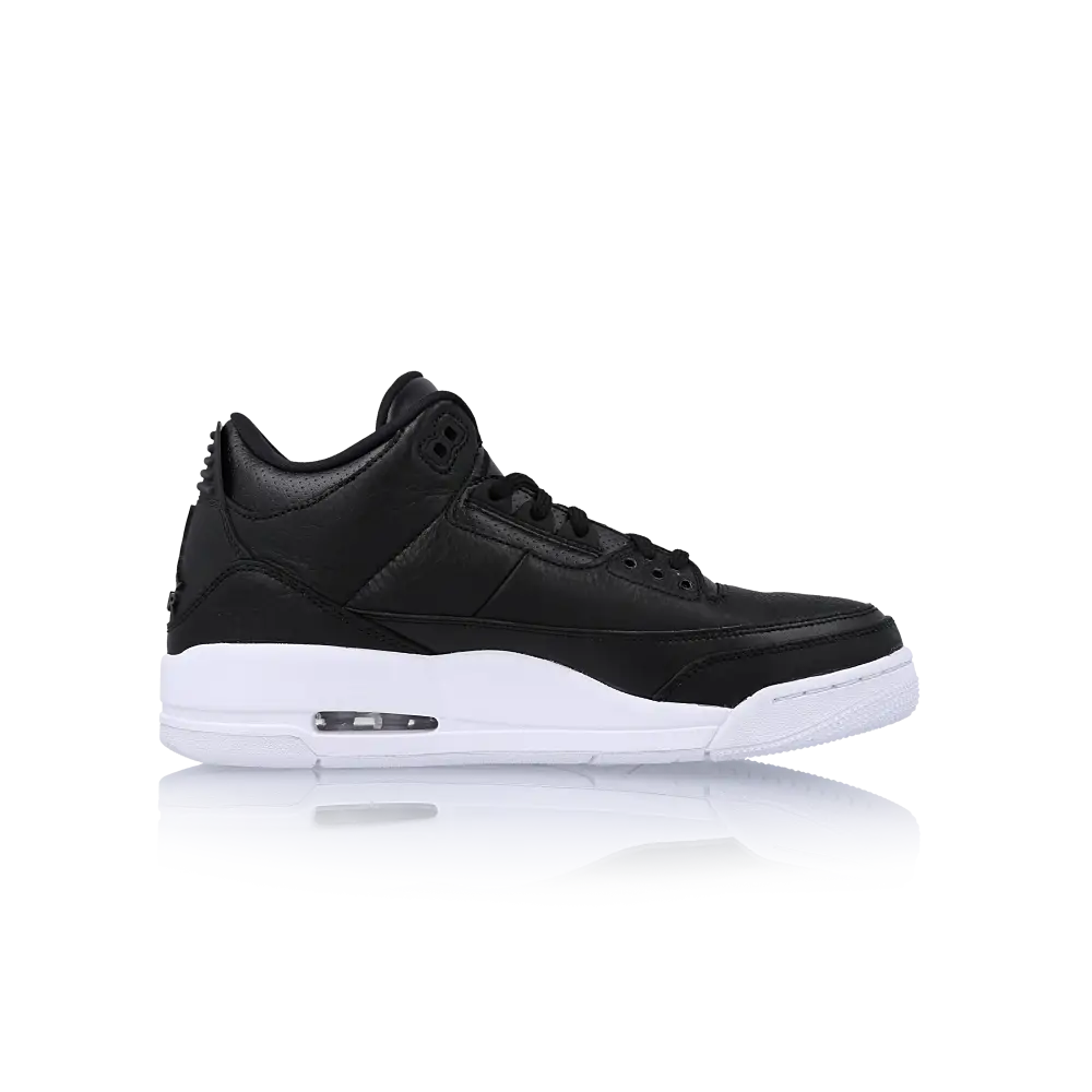 Black Sports Shoe with White Sole
