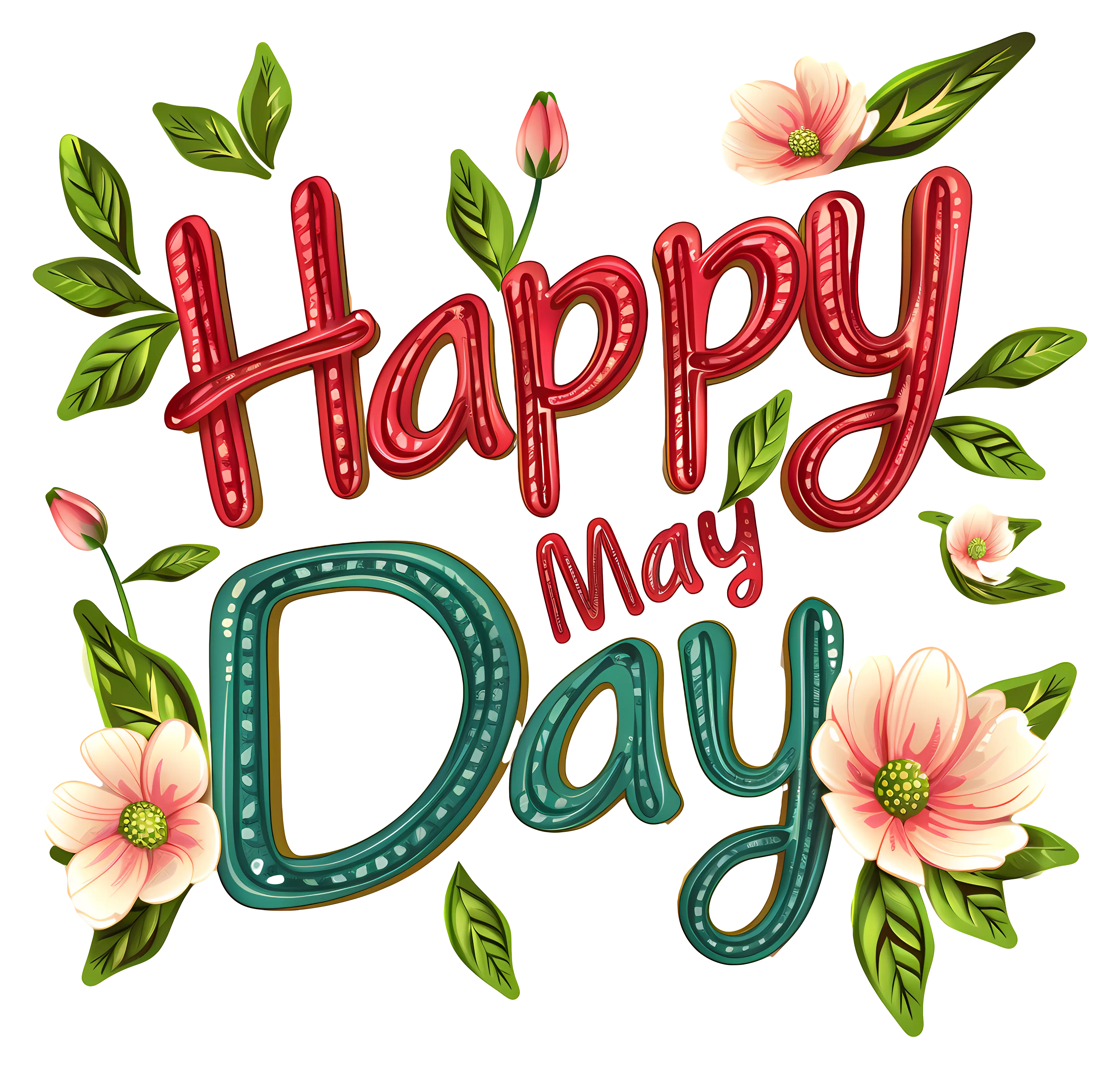 Happy May Day with Beautiful Flowers