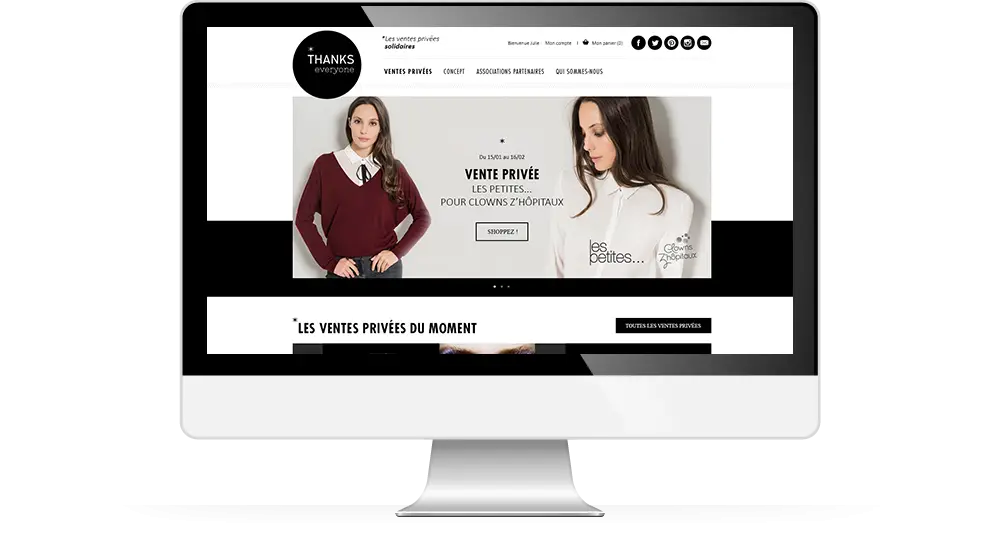 Fashion Website on Computer Screen