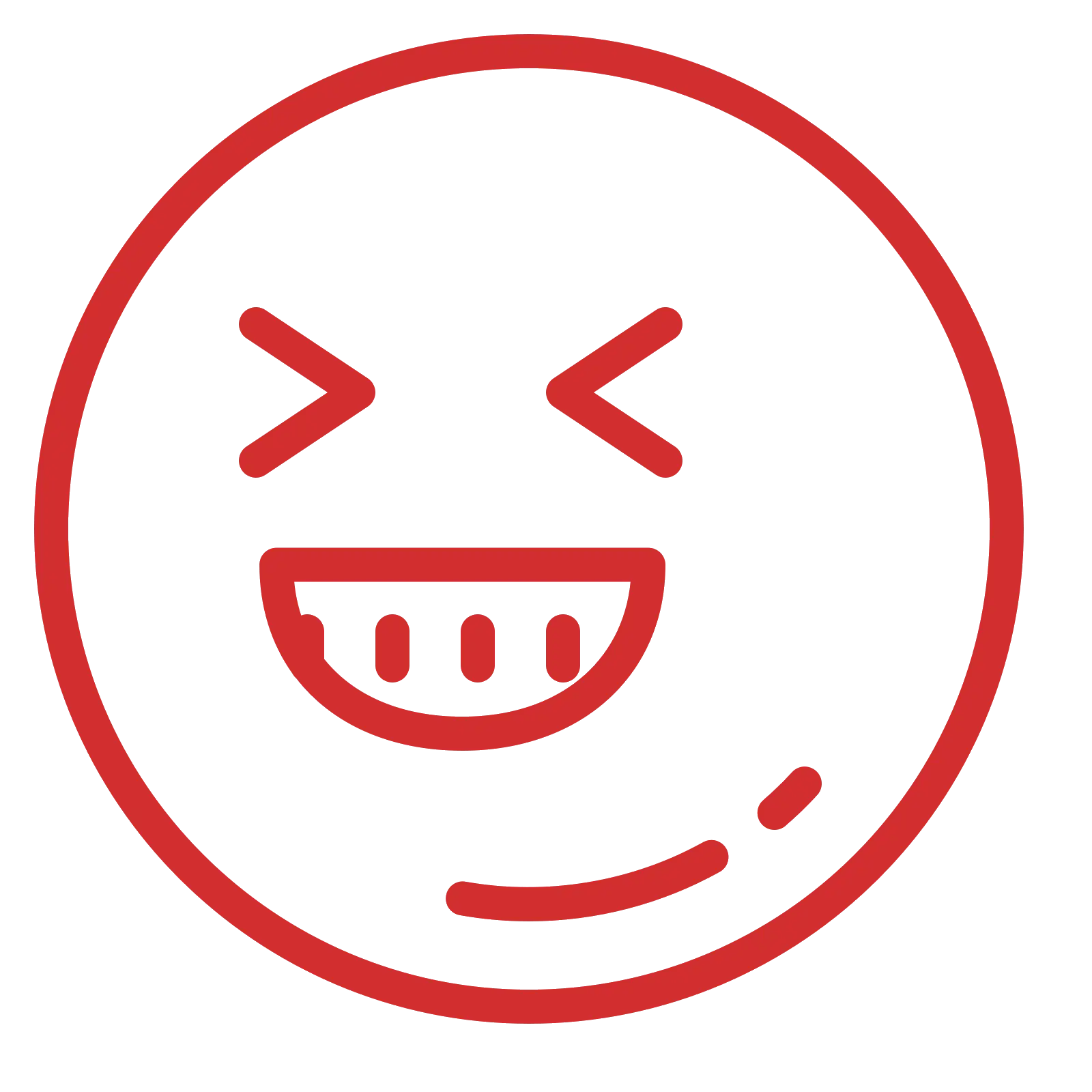Red Laughing Face Emoji Icon