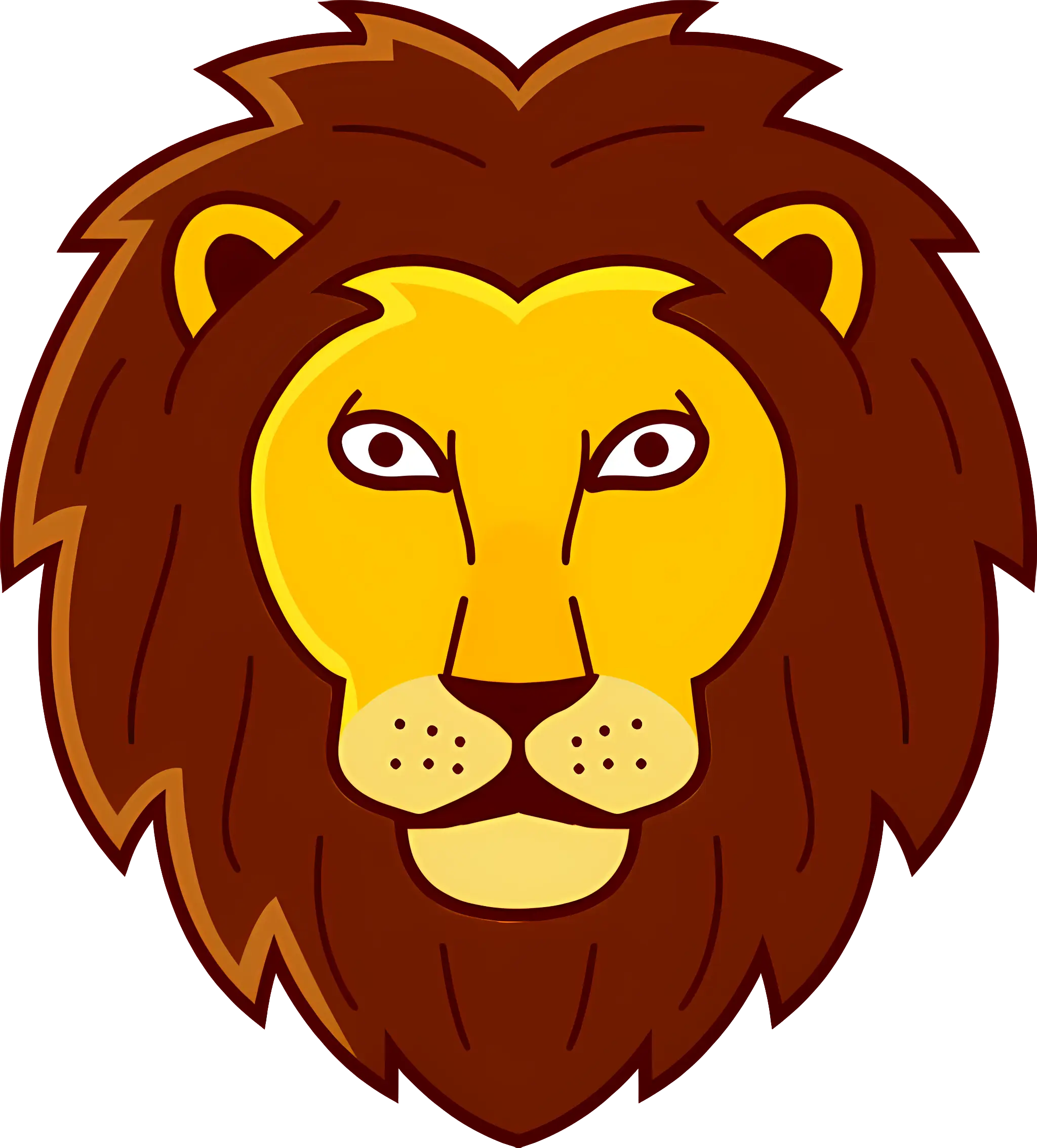 Iconic Lion Head Illustration