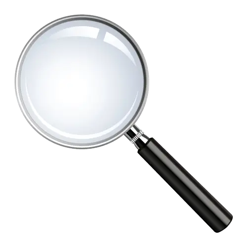 Silver Magnifying Glass with Black Handle