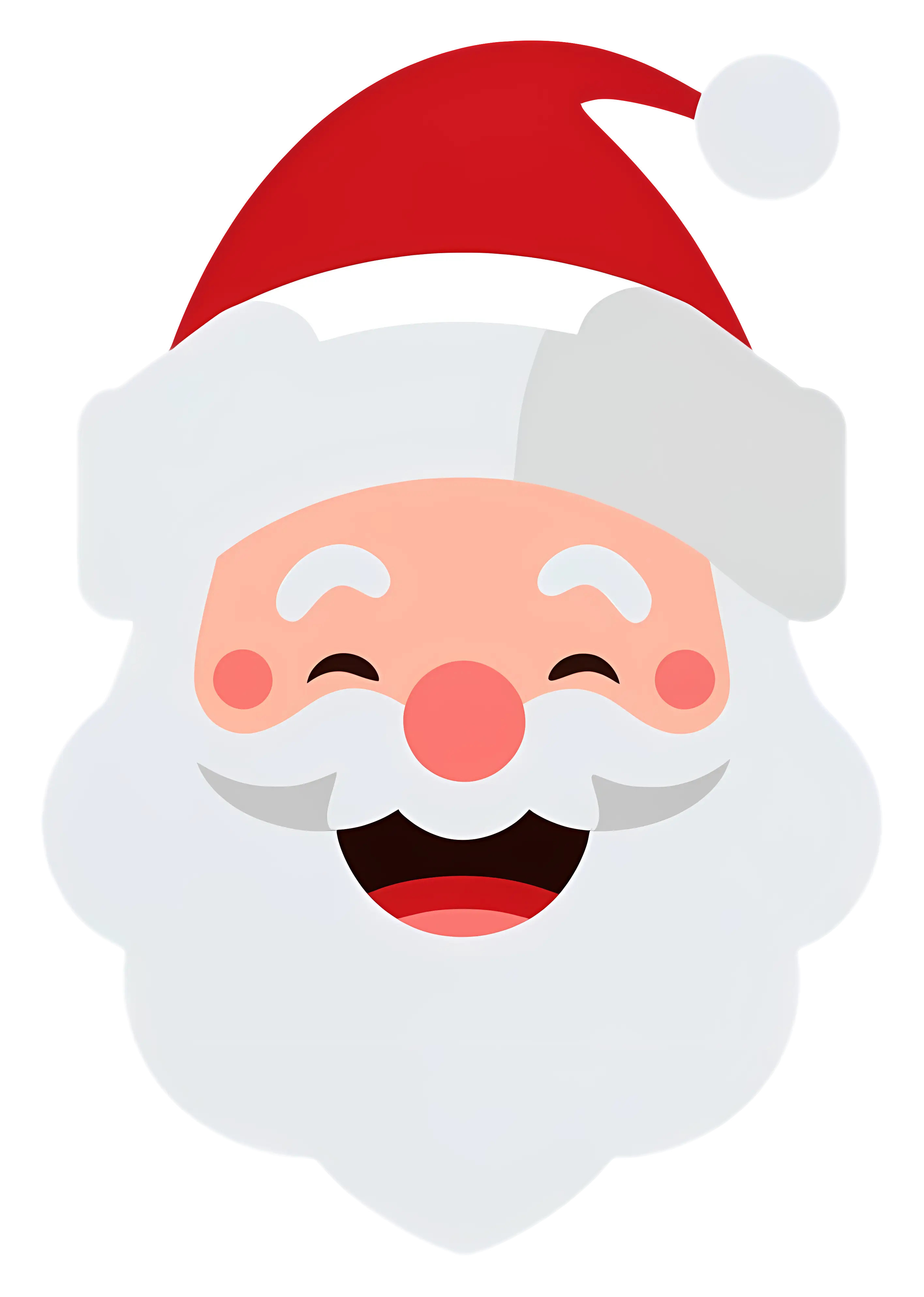 Santa Claus Face Illustration for Christmas