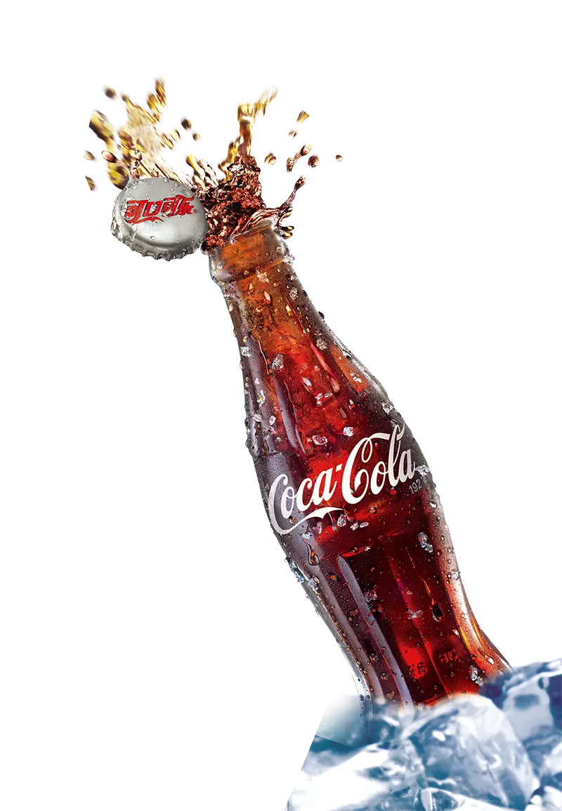 Coca-Cola Bottle Splashing Open