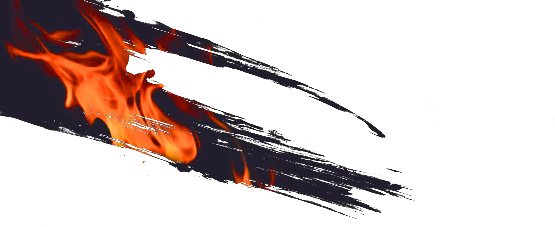 Abstract Fire and Brush Strokes