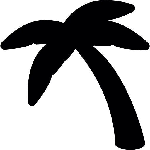 Black Palm Tree Silhouette Icon