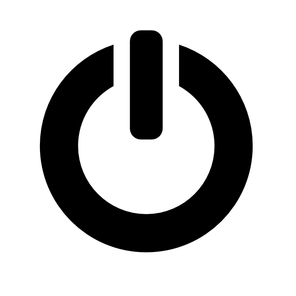 Black Power Button Icon