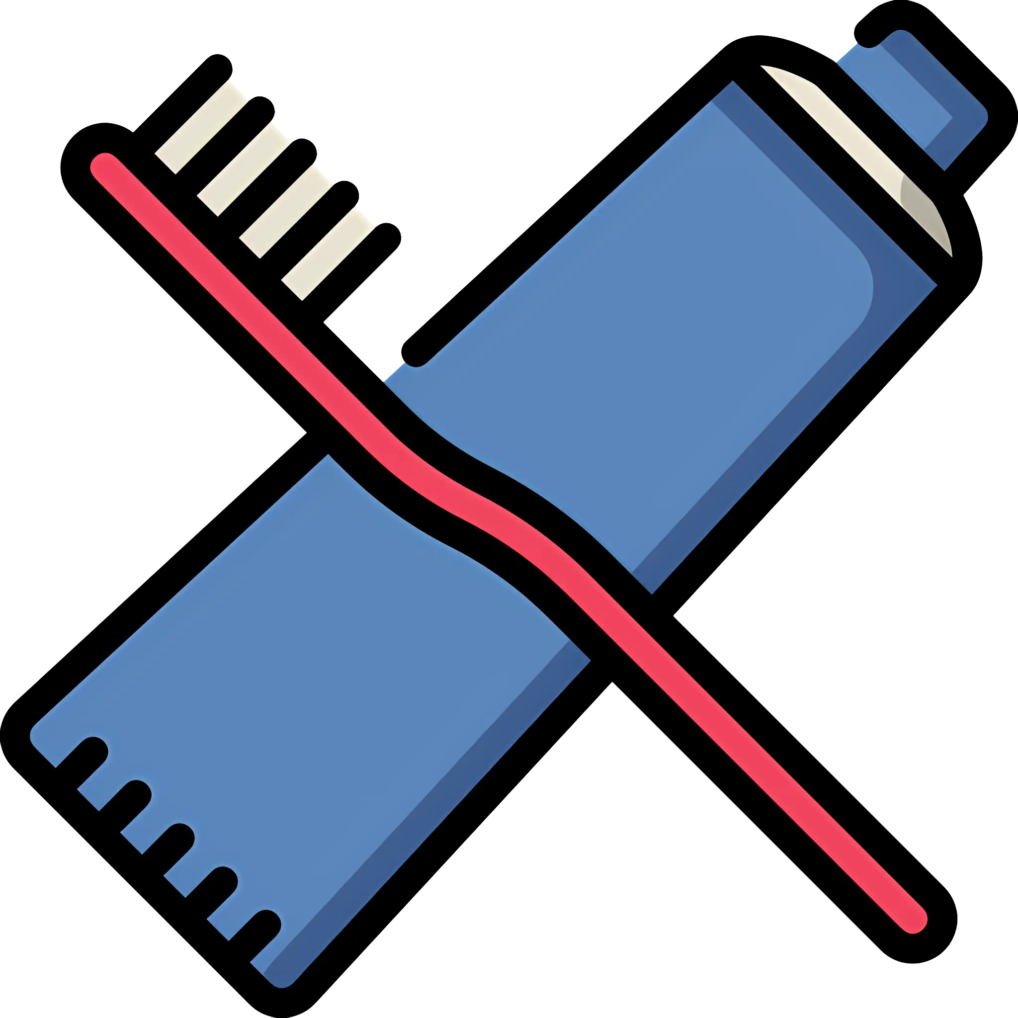 Toothbrush and Toothpaste Hygiene Icon