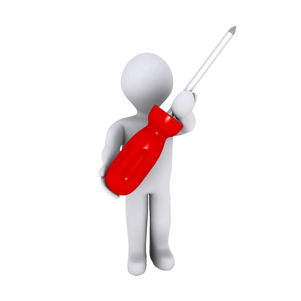 Figure Holding Screwdriver Icon