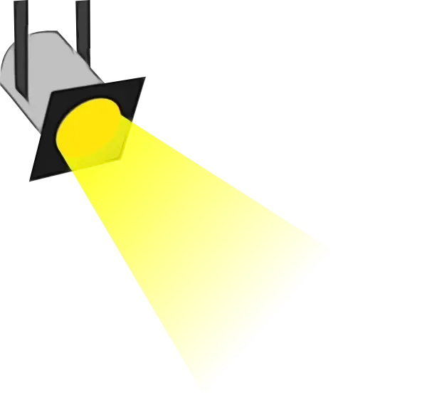 Stage Spotlight with Yellow Beam
