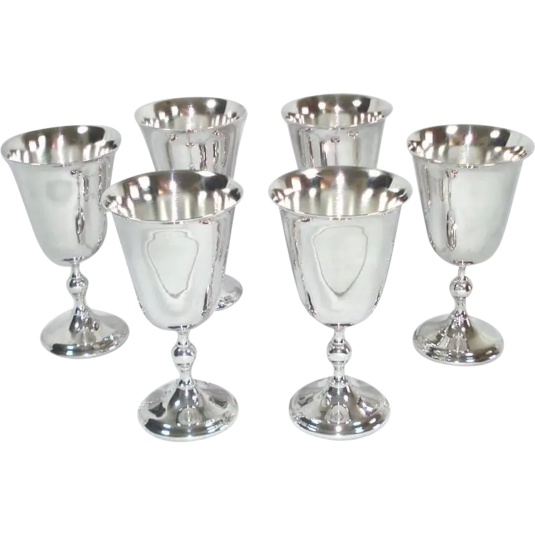Elegant Silver Goblets for Formal Use