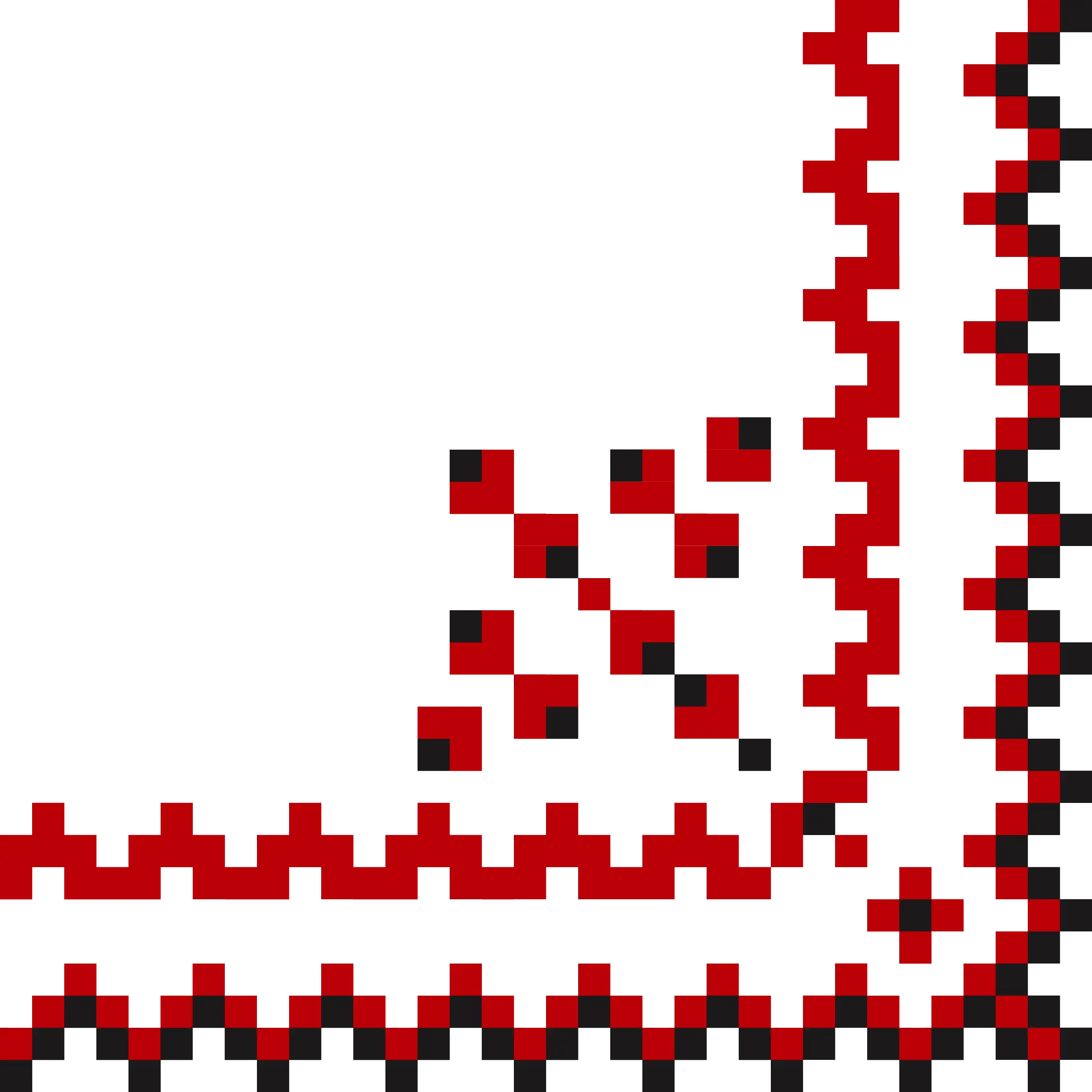 Traditional Red and Black Embroidery Pattern