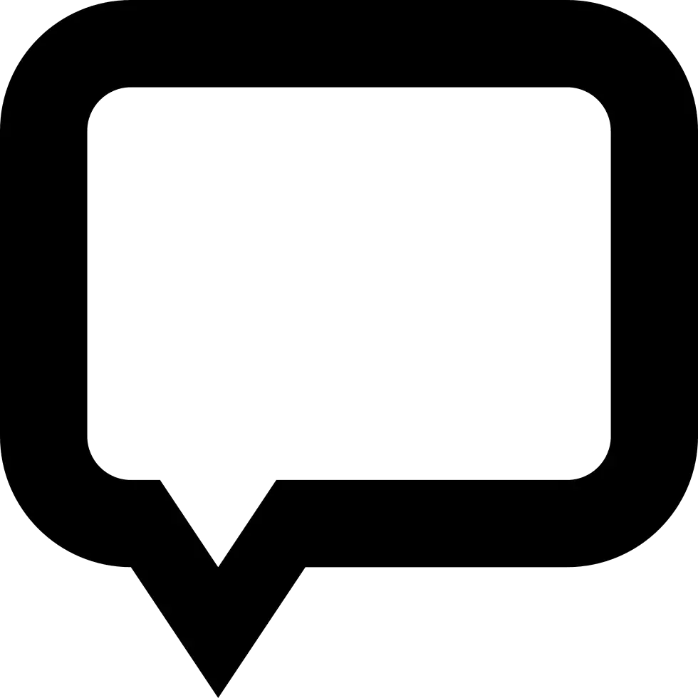 Black Speech Bubble Icon