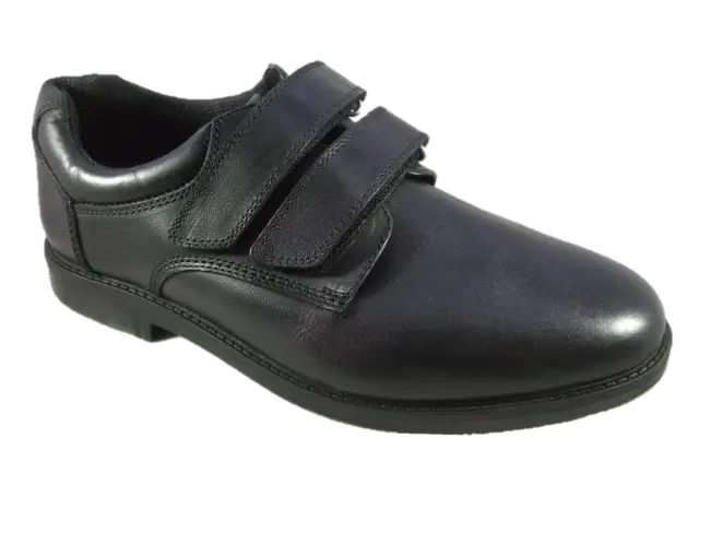 Black Dress Shoe with Velcro Straps