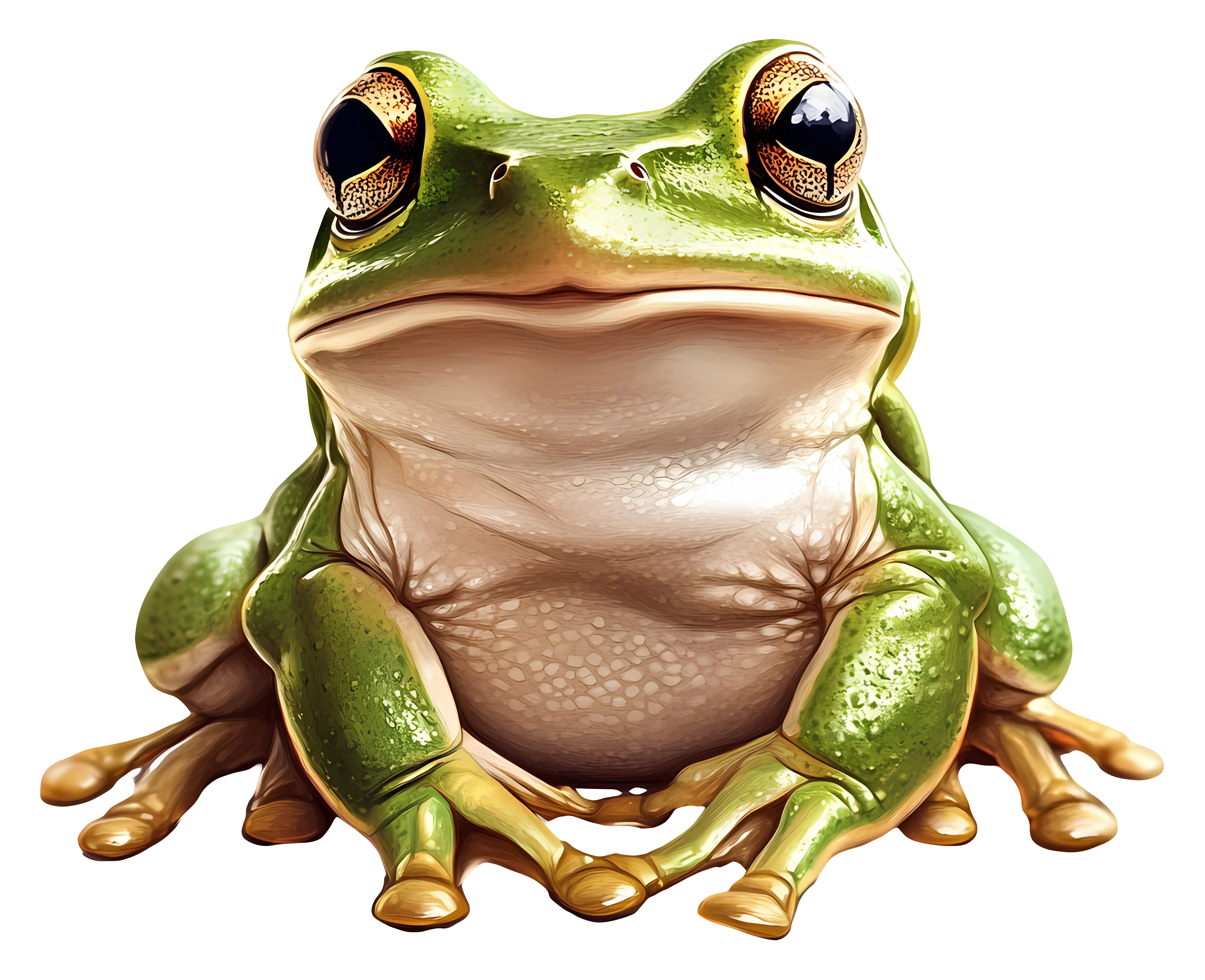 Realistic Green Frog
