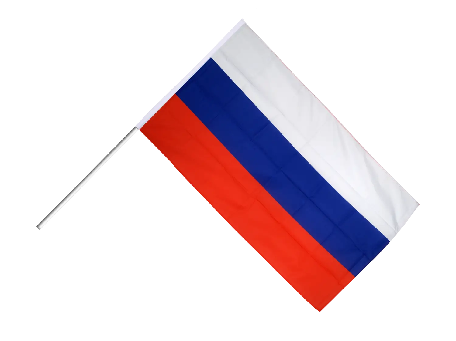 Russian Flag with White, Blue, and Red Stripes