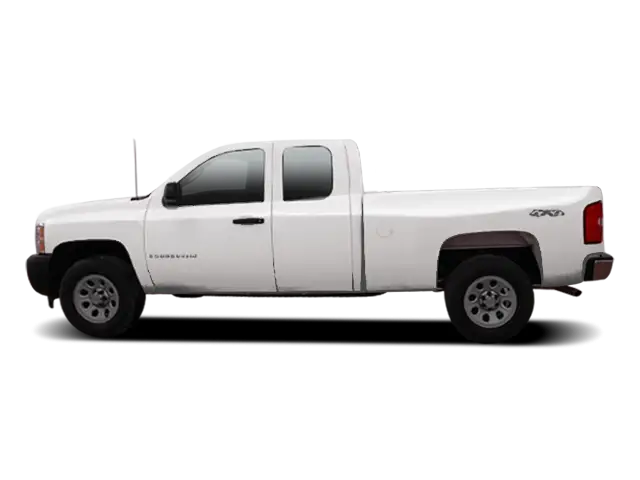 Side View of White Pickup Truck
